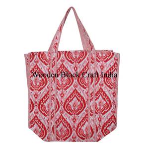 Bolsa de Mano Acolchada con Estampado Floral Vintage 100% Algodón al por Mayor, Bolsa con Cierre Abierto para Mujer, Logotipo Personalizado, Invierno, Primavera, Verano - Product Image 6