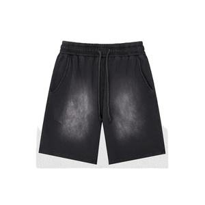 Custom 360GSM 100% algodón pantalones cortos de los hombres de peso pesado Dip Dye pantalones cortos de gran tamaño de calidad superior lavado con ácido pantalones cortos bolsillo en la espalda - Product Image 1