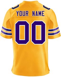 Maillot d'équipe de football américain personnalisable de haute qualité, respirant, à manches courtes, grande taille, séchage rapide, unisexe - Product Image 2