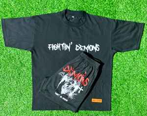 Conjunto de Camiseta y Pantalones Cortos Deportivos Casuales de Verano para Hombre, Logotipo Personalizado, Diseño de Bloques de Color Sólido, 100% Algodón, Secado Rápido para Entrenamiento - Product Image 4