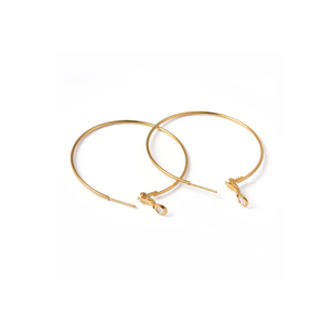 Wholesale Brass <b>Earrings</b> Gold Plated Geometric Minimalist Hoop <b>Earrings</b> for Women Round Gift Use for Simple Unique Piece - Product Image 1
