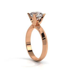 Anillo de compromiso de cojín Lab Grown Diamond 1.CT en oro blanco rosa amarillo de 10K 14K 18K para fiestas y aniversarios - Product Image 2