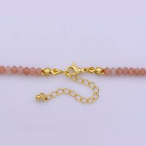 Quartz rose à facettes pierres précieuses Rondelle soucoupe pierres fabrication de bijoux à bricoler perles en vrac tour de cou bijoux de mode colliers - Product Image 3