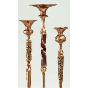 Bougeoir en métal pour la décoration de la maison porte-bougie pour l'éclairage et le jeu porte-bougie décoratif élégant finition antique - Product Image 4