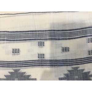 Chal Jamdani de Algodón INDIGO STAR para Niñas, Suave, Étnico, Largo, con Estampado Floral, de Lunares y Letras Digitales, para Verano e Invierno - Product Image 1