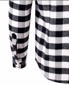 Camisas de Franela para Hombre 100% Algodón al por Mayor, Chaqueta a Cuadros con Botones Personalizada, Bolsillos, Manga Larga Informal, Chaqueta de Forro Polar Teñida con Hilo - Product Image 6