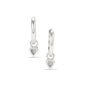 Pendientes de Plata de Ley con Topacio Blanco en Forma de Corazón - Product Image 3