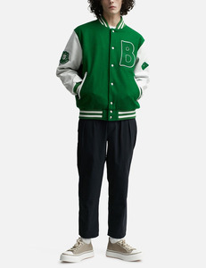 Hot Style Custom Logo Button Ribbed collar With Cuffs <b>Varsity</b> <b>Jacket</b> For <b>Men</b> Letterman College Baseball <b>Bomber</b> <b>Varsity</b> <b>Jacket</b> - Product Image 6