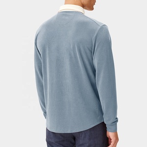 เสื้อโปโลผ้าฝ้าย100% สำหรับผู้ชายเสื้อโปโลแขนสั้นพิมพ์ซับลิเมชันออกแบบมาสำหรับฤดูร้อน - Product Image 3