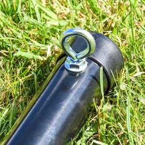 Cage d'entraînement et de pratique essentielle pour le cricket avec filet, poteau en fer noir - Product Image 3