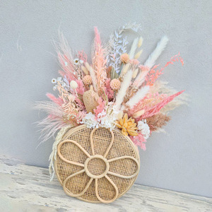 ตะกร้าหวายดอกไม้แขวนผนังสำหรับตกแต่งห้องเด็กผู้หญิงตะกร้าบนผนังเป็นมิตรต่อสิ่งแวดล้อม - Product Image 4