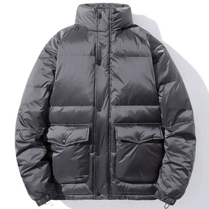 Manteau d'hiver surdimensionné pour hommes Veste rembourrée avec duvet de canard blanc Grande taille Vêtements d'extérieur noirs Grande veste épaisse et chaude - Product Image 3