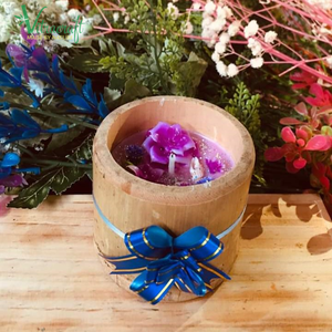 เชิงเทียนไม้ไผ่ทำจากหลอดไม้ไผ่ที่เป็นมิตรกับสิ่งแวดล้อมถือเทียนหอมการออกแบบที่สวยงามและแปลก - Product Image 4