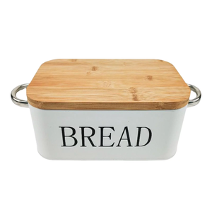 Contenedor de almacenamiento de pan multiusos de estilo retro de Venta caliente para pan con madera y metal - Product Image 1