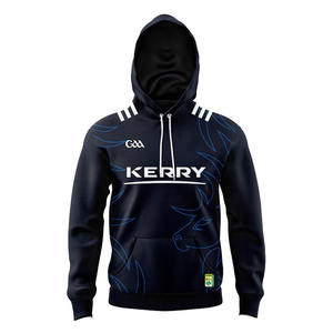 Sudaderas con capucha de invierno para hombre transpirables de algodón 100% elegantes y cómodas con estampado digital sólido en la capucha a la venta - Product Image 1