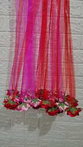 Elegante guirnalda de rosas para colgar en la pared con cintas de tul, Mandap festivas y decoraciones para el techo de boda, decoración colgante para Baby Shower - Product Image 4