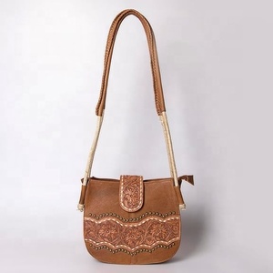Bolso de mano de cuero de piel de estilo occidental real, bolso de mano, bolso de cuero para mujer, superventas, bolsos de vaca para niñas - Product Image 1