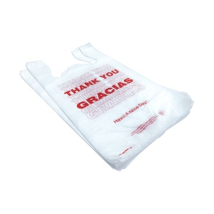 Bolsa de Plástico Ecológica de HDPE para Camisetas con Mensaje de Agradecimiento para Entrega de Comestibles en EE. UU., Atlanta, Libre de Impuestos - Product Image 1