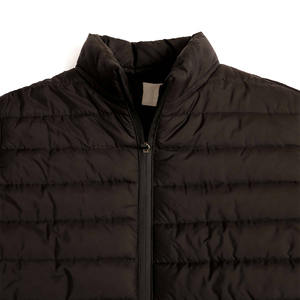 Chaquetas acolchadas para hombre de la mejor calidad, con cremallera, color negro, estilo moderno, manga larga, dos bolsillos frontales, chaqueta acolchada de invierno. - Product Image 5