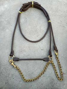 PATENTE alemana BRILLO POSH Cuero Confort Acolchado Show HALTER HEADCOLLAR LATÓN - Product Image 5