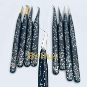 Offre Spéciale pince à cils professionnelle ensemble nouveau Design durable en acier inoxydable Fiber pointe Extensions outils avec marque privée - Product Image 5