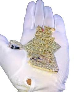 Collar con Colgante de Nombre de Doble Capa de Moissanita para Hombre y Mujer en Plata de Ley 925, Joyería de Estilo Hip Hop Rock Punk - Product Image 2