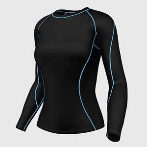 Compression Shirt Spandex Gym Long Sleeve Shirts for <b>Women</b> Made in Pakistan Wholesale Price High Quality Workout Shirts - Product Image 6
