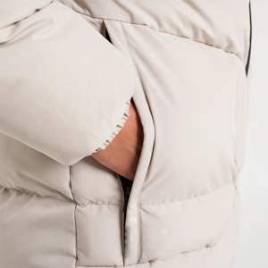 Chaqueta acolchada negra-Diseño elegante y funcional con puños elásticos de aislamiento cálido Bolsillos dobles - Product Image 3