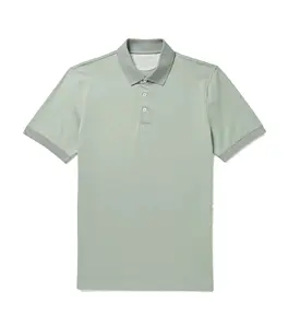 เสื้อยืดโปโลผ้าฝ้ายโพลีเอสเตอร์สำหรับผู้ชายเสื้อเชิ้ตกอล์ฟสแปนเด็กซ์พิมพ์โลโก้ได้ตามต้องการแบบ2024