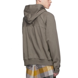 DEC Oem Custom Blank Hoodies Logo Printed <b>Winter</b> Fleece <b>Decorative</b> Seams Sweatshirt Custom Drawstring Zip Up Hoodies - Product Image 3