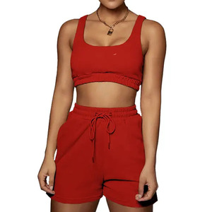 2025 nouvelles femmes taille haute simple boutonnage à manches courtes coupe ajustée costume solide creux Shorts 2 pièces tenue de plage - Product Image 1