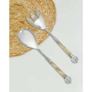 เซิร์ฟเวอร์สลัดเครื่องเงินสแตนเลสพร้อมด้ามจับอะคริลิครูปในดีไซน์เนอร์สำหรับห้องครัวและห้องรับประทานอาหารที่บ้าน - Product Image 1