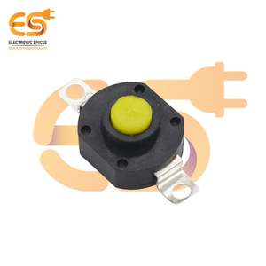 1412YD Plaque métallique 5mm 1A 30V SPST Interrupteur tactile autobloquant Jaune Noir Épices électroniques Micro Commutateurs - Product Image 1