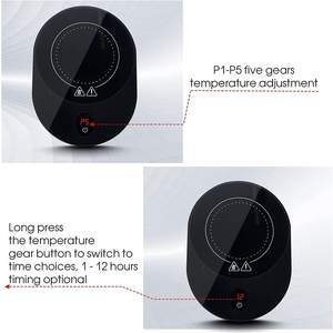 Mug chauffant électrique personnalisable, panneau chauffant en graphène, 5 niveaux de température, arrêt automatique après 12 heures, design moderne, pratique - Product Image 3