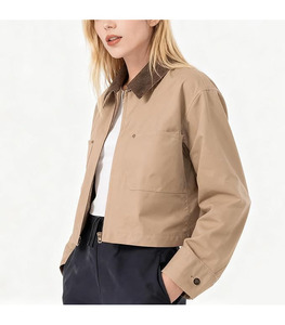 Veste d'hiver décontractée pour femme, respirante, tissée, avec coutures robustes, finition lisse, confortable pour le quotidien, col roulé uni - Product Image 4