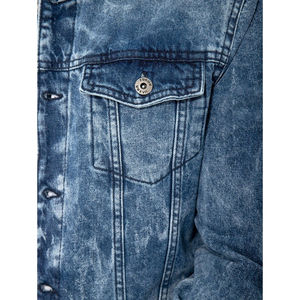 Veste en jean tendance pour homme, coupe slim décontractée, coupe ample, vintage, robuste, rétro, bleu, noir, délavage clair, déchirée, vêtements d'extérieur - Product Image 6