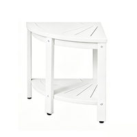 Table d'appoint en plastique résistant aux intempéries, table d'appoint extérieure en plastique HIPS pour patio, pelouse, jardin, piscine, pique-nique