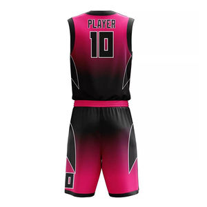 Vente en gros de maillots de basket-ball de haute qualité vêtements d'entraînement uniformes réversibles respirants personnalisés pour adultes ensembles d'été - Product Image 6