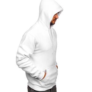 <b>White</b> Color Slim Fit Kangaroo Hoodie Plained Sweats <b>Sweatshirts</b> - Product Image 5