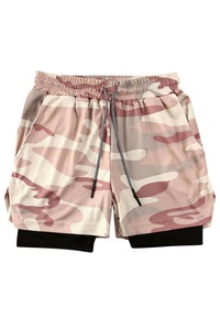 Men's Casual Gym <b>Shorts</b> Spandex/Cotton Canvas Fabric <b>Compression</b> 5 Inch Quick Dry Breathable Eco-Friendly Low Waist Pattern - Product Image 4