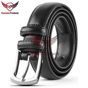 Ceinture en cuir de gentleman vintage de haute qualité fabriquée sur mesure avec de l'acier pour la fabrication professionnelle d'artisans qualifiés à boucle - Product Image 1