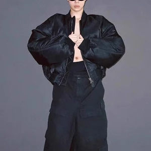 Veste matelassée bouffante imperméable à l'eau écologique à capuche fermeture éclair respirant manteau d'hiver confortable support haute rue avant unisexe - Product Image 4