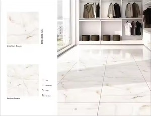 Venta caliente PGVT Onix Com Bianco Diseño vitrificado 600x600mm 24x24 Azulejos de piso de porcelana pulida brillante Supermercado Salón al aire libre - Product Image 1