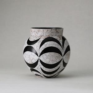 แจกันเคลือบแลคเกอร์ฝังแล็คเกอร์ตกแต่งด้วยเปลือกไข่บด - Product Image 3