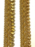 Perles Larmes d'Or Traditionnelles Brillantes Métalliques Rayées pour Bordures de Dentelle, Robes de Mariée, Sacs, Décorations, Taille 7 CM, Couleur Personnalisée, 1 Pièce