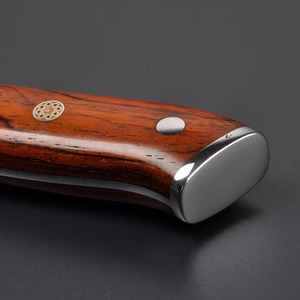 Cuchillo de Chef de acero inoxidable profesional hecho a mano con hoja de Damasco, sandalia dorada, vaina de madera, cuchillos de supervivencia para acampar personalizados - Product Image 4