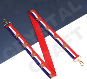 Hound Dog Glitter Personnalisé Or Blanc Perles De Rocaille Sac Sangles 'Hook Em Horns' Accessoire À La Mode Perlé Sac À Main Sangle - Product Image 2