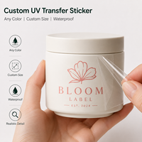 Autocollants de transfert UV DTF personnalisés, imperméables, pour tasses, mugs, pots à bougies, bouteilles, emballages, logo, toutes tailles, formes et couleurs, à peler et à presser