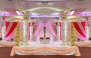 Fascinante Mandap para Bodas Indias Raj Mahal, Tradicional, Blanco, de Lujo, Estilo Védico, Éxito de Ventas en EE. UU., Mandapam de FRP, DST Exports USA - Product Image 2
