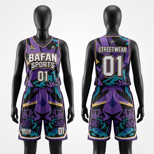 Premium 180 GSM breathable <b>mesh</b> basketball jersey and shorts purple black sublimation custom logo Women's <b>Sets</b> - Product Image 2